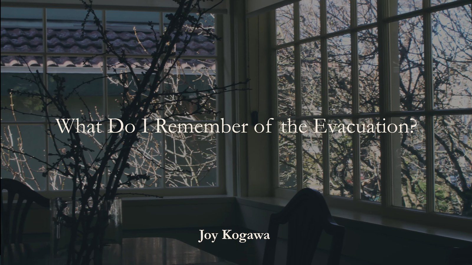 What Do I Remember of the Evacuation title card